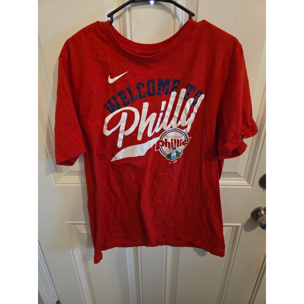 Nike Mens Red‎ Philadelphia Phillies Short Sleeve Pullover T Shirt Sz XL
